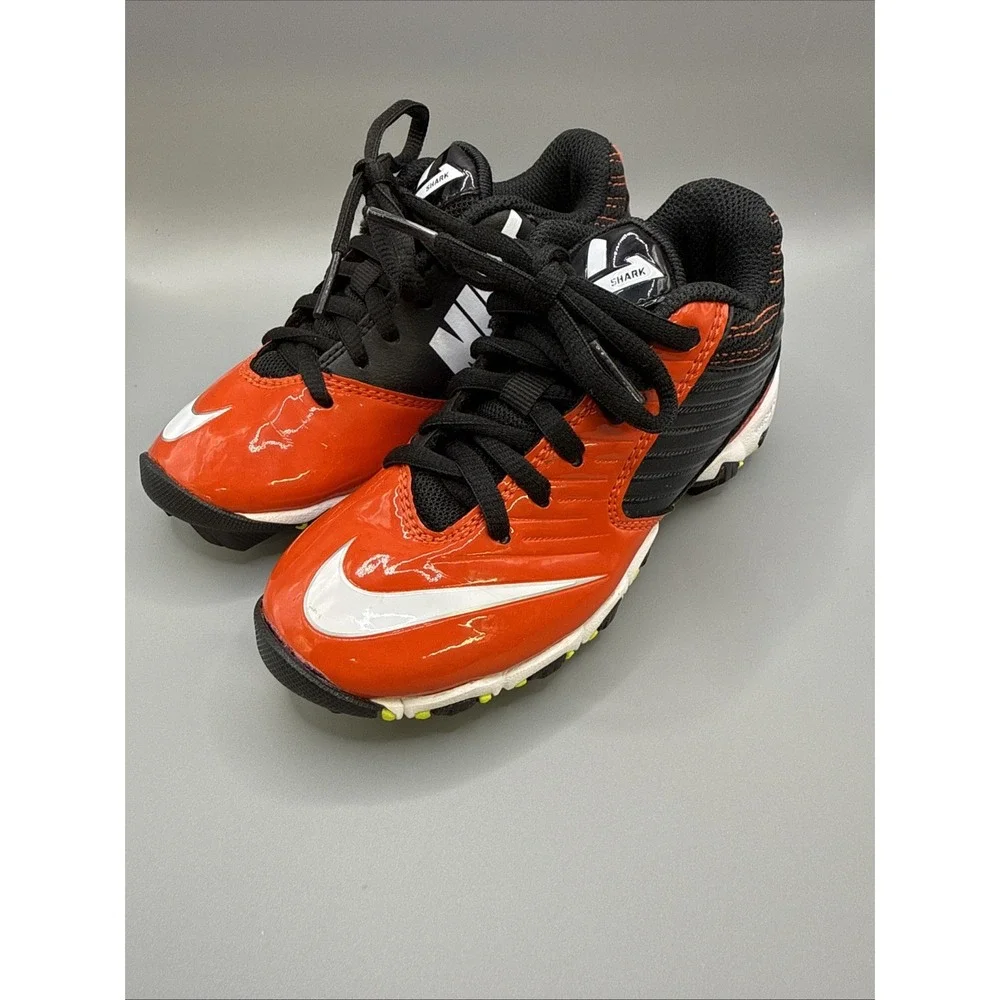 Nike Vapor Shark 2 Kids Football Cleats Orange Black 643161-011 Size 11C